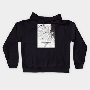 Copenhagen Denmark City Map Kids Hoodie